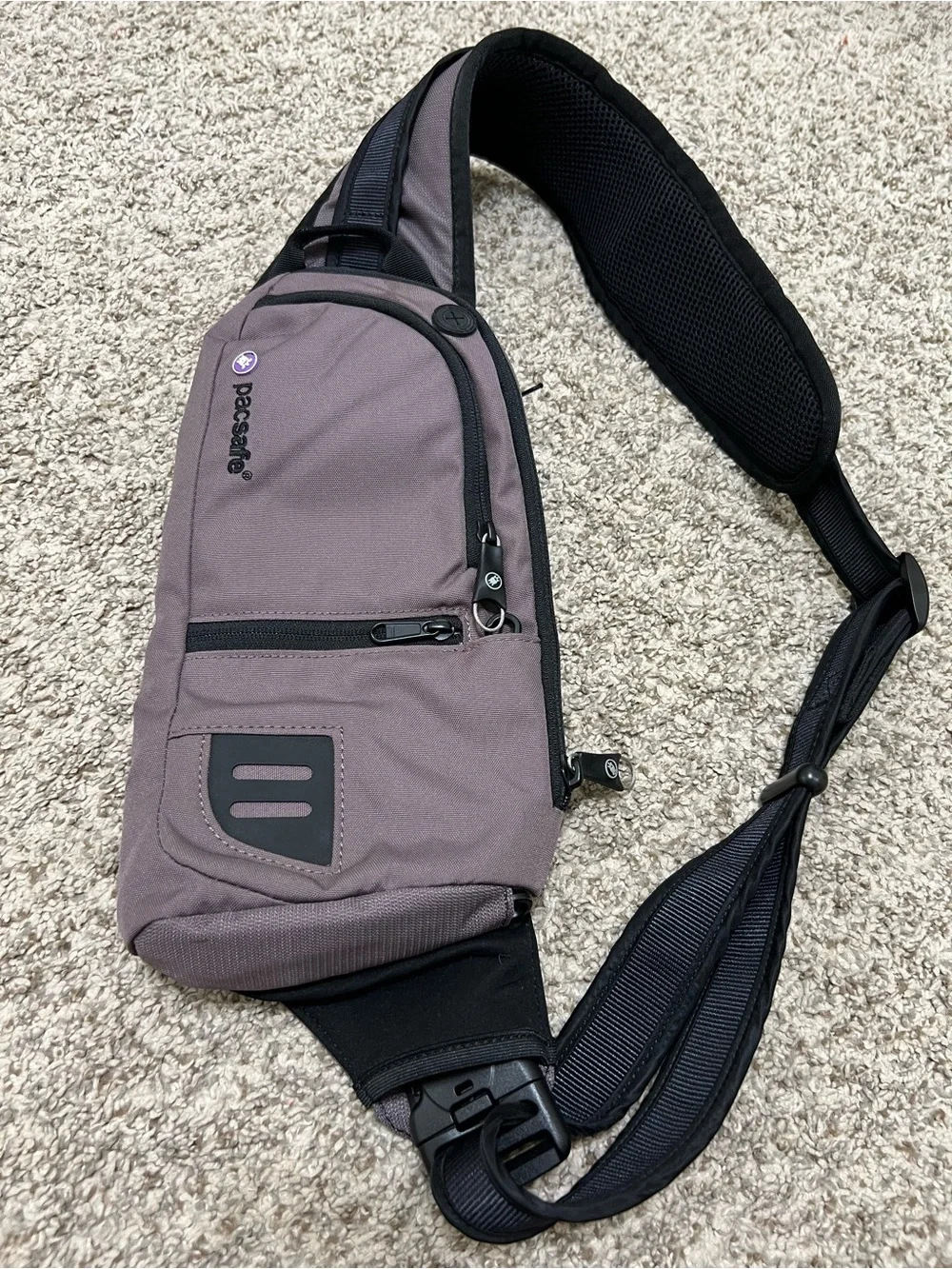 Pacsafe Venturesafe 150 PA028 Anti-Theft Sling Crossbody Pack in Light Purple